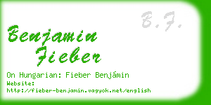 benjamin fieber business card