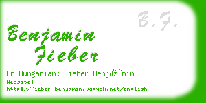 benjamin fieber business card